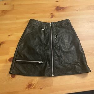 Nasty gal pleather skirt size 0